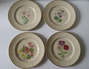 4 Vintage Arabia Suomi Finland 9.5" Plates with 4 Different Hand Painted Florals - Picture 1 of 8