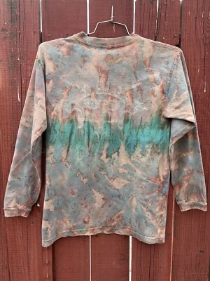 Camiseta Vintage OP Ocean Pacific Manga Longa Tie Dye Surf Skate Juventude Crianças Grande - Imagem 1 de 4