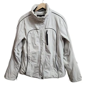 DESCENTE Womens Vintage Y2K Jacket Sz 12 White Winter Outerwear Streetwear - Picture 1 of 12