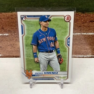 ANDRES GIMENEZ 2021 BOWMAN PAPER ROOKIE #8 / NEW YORK METS / CLEVELAND GUARDIANS - Picture 1 of 2