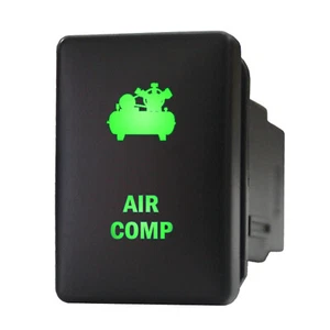 AIR COMP 901G Push switch 12V For Toyota Tacoma Tundra Highlander LED GREEN - Imagen 1 de 1
