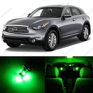 16 x Green LED Interior Light Package For 2009 - 2017 Infiniti FX35 QX70 + TOOL - Picture 1 of 6