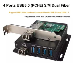 USB3.0 Extender over Fiber Optic 250M, USB Extension Converter SFP Transceiver - Bild 1 von 17