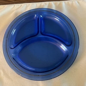 Zwei L.E. Smith Mt Pleasant Kobalt Grillplatten 9" Durchmesser 1930er Jahre in gutem Zustand - Bild 1 von 4