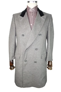 £2449 HAND TAILORED LIKE D'AVENZA DOUBLE BREASTED CASHMERE 42 52 LARGE OVER COAT - Picture 1 of 23