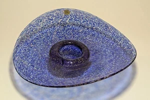 Oasis Blue Crystal Vase — Geoffrey Dickinson — Australian Glass Artist - Picture 1 of 12