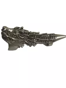 PEWTER - DRAGON ARMOUR RING - GOTHIC PUNK - Picture 1 of 4