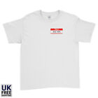 Personalised T Shirt Hello My Name Is Your Name Badge Printed Workwear Business