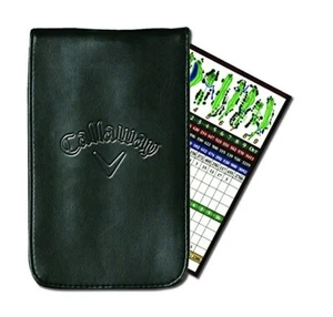 Callaway Golf Scorecard Holder Leather Yardage Book- Black - Picture 1 of 2