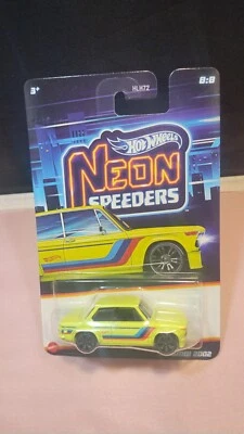 Hot Wheels Neon Speeders BMW 2002 verde diecast escala 1:64 ¡Debes verlo! Nuevo Foto 1 de 2