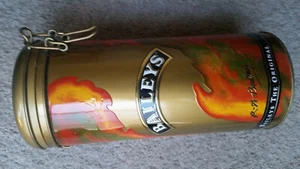 Vintage Baileys The Original Round Tin Can Container Locked Lid Ireland - Picture 1 of 2
