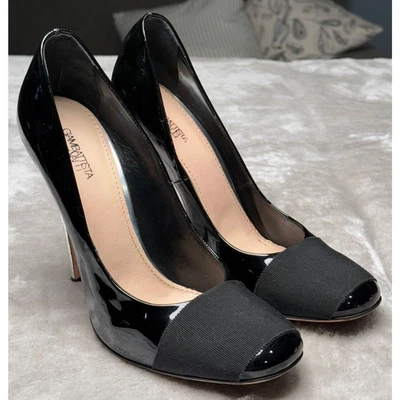 Zapatos de salón Giambattista Valli Vernice de cuero negro plateado para mujer EU 40,5 EE. UU. talla 9,5 Foto 1 de 4