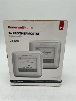 Termostato programable Honeywell T4 PRO 5 días a 2 días 1/calor 1/frío - (paquete de 2) Foto 1 de 4