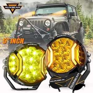 AUXBEAM 2PCS 5" Side Shooter Amber DRL Spot Pods Offroad For Nissan Titan 04-14 - Picture 1 of 12