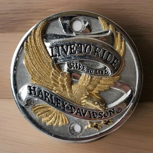 Harley Davidson Gold Eagle Live To Ride Points Timer Cover 3 1/8" Two Hole - Bild 1 von 5