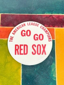 1967 Baseball GO GO Boston Red Sox American League Champs Carl Yastrzemski Pin - Picture 1 of 10