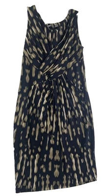 Anne Klein искусственного надежном размер 14 платье черный коричневый без рукавов карман с подкладкой богемное Y2K - Изображение 1 из 4