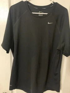 Camisa Nike Para Hombre Mediana Negra Manga Corta Cuello Redondo Dri Fit Pro Combat Ajustada - Imagen 1 de 5