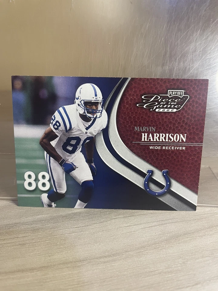 2002 Playoff Piece of the Game  Football Card #58 Marvin Harrison I 110 - Image 1 of 1