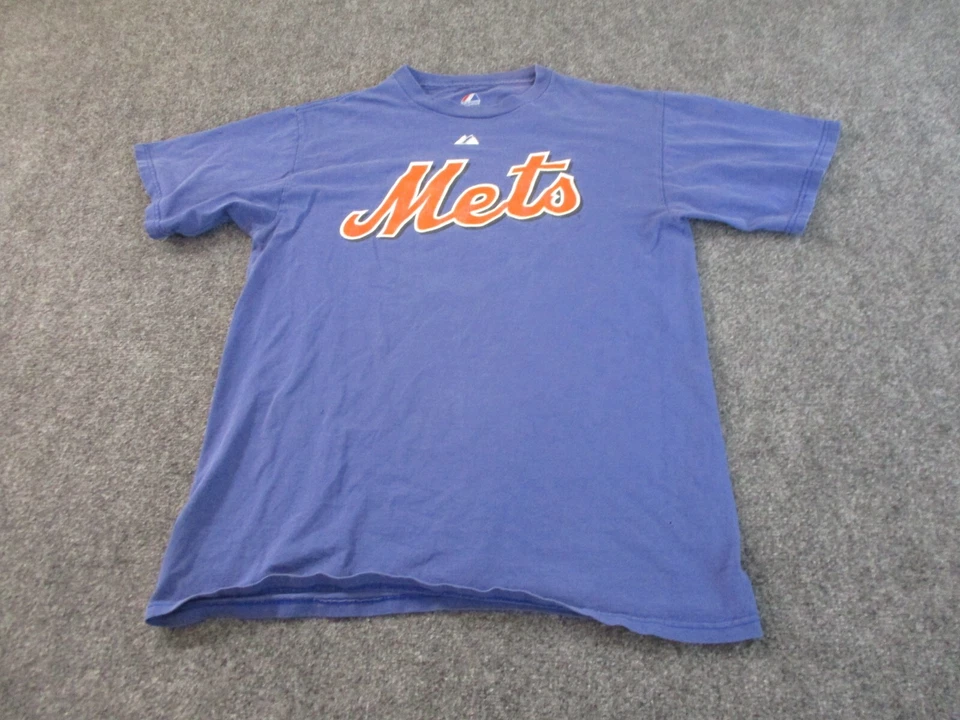 Camisa Johan Santana New York Mets Niño XL Azul Majestuoso Algodón Manga Corta MLB Foto 1 de 4