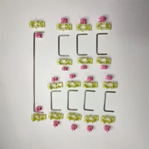 Pink Steel Plate Satellite Shaft Kit for Mechanical Keyboard Switch Key - Photo 1/12