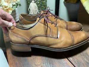 Aston Grey Collection Mens Turquoise Oxford Dress Shoes size 11.5 - Picture 1 of 13