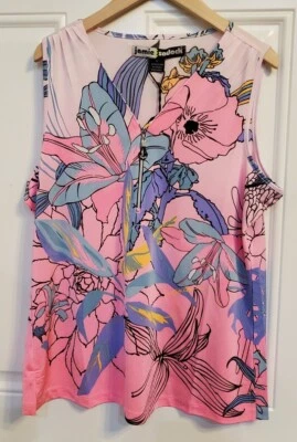 Camisa sem mangas Jamie Sadock arabesca estampa Ikebana - MÉDIA  - Imagem 1 de 4