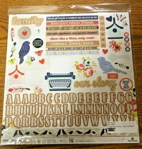 Paper House Paper Crafting Kit 12"x 12" ONE BIG HAPPY FAMILY Paper & Stickers - Picture 1 of 2