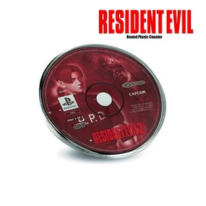 Resident Evil 2 PS1/PSX Classic Game Disc inspiriert Kunststoff Untersetzer 80 mm - Bild 1 von 2