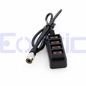 Hirose 4 Pin Male to 4 x D-tap Female Power Splitter Cable Box 12V 10A - Picture 1 of 3