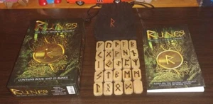Runes Gods Magical Alphabet by Bianca Luna 25 Piece Wood Tiles In Bag, Book Set - Picture 1 of 10