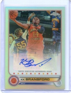 2022 Topps Chrome McDonald's KK BRANSFORD RC REFRACTOR ALL-AMERICAN AUTO
