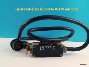 Interruptor de pecho para casco a intercomunicador R-120 / R 113 / Р-113 / radio 1.20m nuevo raro - Imagen 1 de 12
