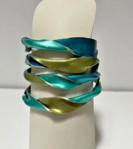 Signature breites Armreif Armband Bio Design blau/grün neu - Bild 1 von 2