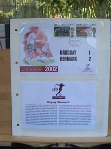 2002 Liberia Football World Cup Uruguay - Denmark FDC - Picture 1 of 4