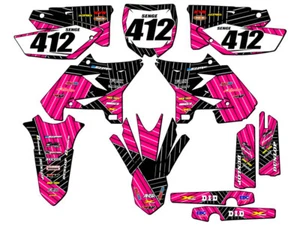 2002-2004 fits UFO RESTYLE YZ 250 2-STROKE RACE SERIES Pink Senge Graphics Ki... - Picture 1 of 10