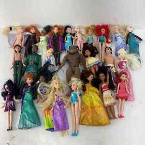 Mixed Loose Used LOT Disney Princess Character Fashion Dolls Belle Moana Frozen