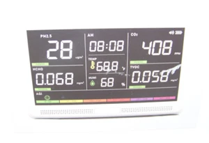 YNAK 16-in-1 Air Quality Monitor Meter Indoor 7" Display 9 AQI+7 AQI Alerts AK22 - Picture 1 of 9