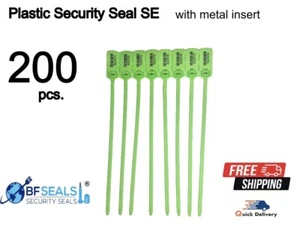 Sellos de seguridad de plástico SE - 200 uds. | Verde, 16 pulgadas (400 mm) | Ajustable, seguro - Imagen 1 de 11