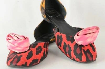 Roger Vivier Mujeres Sin Cordones D'Orsay Pisos Talla 40 Floral Lona 10 EE. UU. Colorido Divertido Foto 1 de 4
