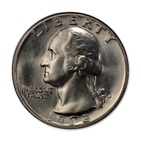 1973 D Washington Quarter 25c BU Brilliant Uncirculated - Strong Detail Cover