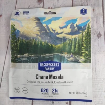 Bolsa de alimentos liofilizados despensa mochileros CHANA MASALA supervivencia emergencia MRE Foto 1 de 3