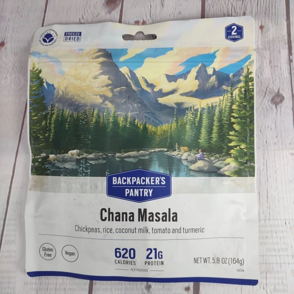Bolsa de alimentos liofilizados despensa mochileros CHANA MASALA supervivencia emergencia MRE Foto 1 de 3