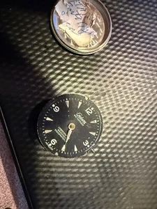 RARE Vintage 1960's 50's Men's Endura Watch Dial Movement Waterproof Black Diver - Picture 1 of 4