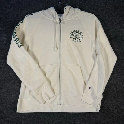 Chaqueta con Capucha Gear Para Mujer Mediana Blanca Colorado State Rams Cremallera Completa Sudadera con Capucha Foto 1 de 4