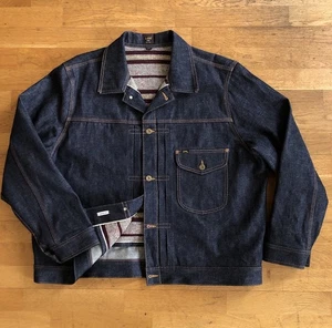 Chaqueta vaquera LEE 101 tipo 1 con ribete XXL forrada vaquero Italia ceñida espalda índigo - Imagen 1 de 19