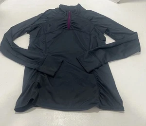 Damen ATHLETA Pullover Größe M grau und lila 1/4 Reißverschluss - Bild 1 von 5
