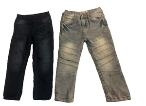 Cat & Jack Girls Mid-Rise Pull-On Jeggings Dark Wash 4t And Jeans Set Of 2 - Picture 1 of 5