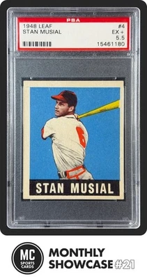 Tarjeta de novato Stan Musial PSA 5.5 1948 HOJA DE BÉISBOL #4 RC  Foto 1 de 4
