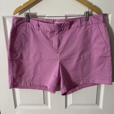 Vineyard Vines Mujer 16 Bolsillo Frontal Plano Elastizado ROSA Chino Corto Elastizado Foto 1 de 4